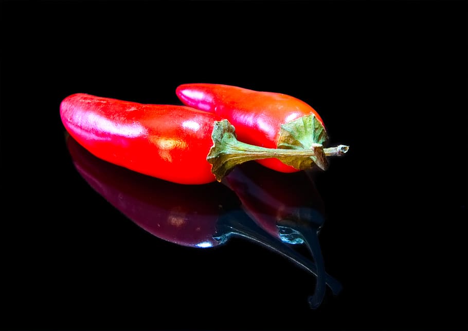 chillies, red chillies, hot, pepper, food, sharpness, fiery, cooking, kitchen, black background