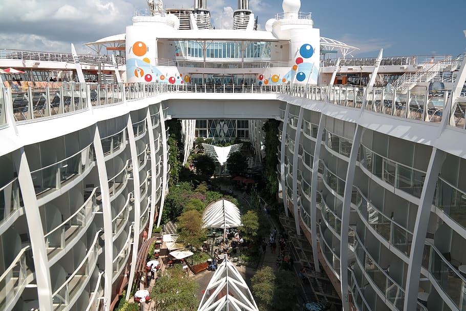cruise ship, vacations, lake, sea, voyage, garden, park, cabins, hotel, swim