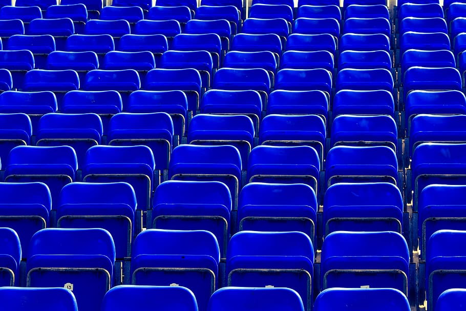 青, 席, スポーツスタジアム, さまざまな抽象, スポーツ, 椅子, スタジアム, 座席, 観客席, 空