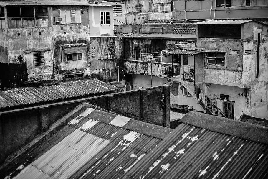 casas en escala de grises, hogar, arquitectura, Vietnam, luz, la belleza, obras, ojos hermosos, la ciudad, saigón