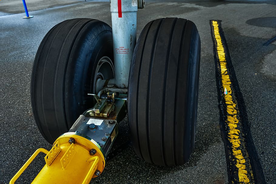 plane tire, aviation, t, mechanics, maintenance, tires, airliner, airplane, terminal, tyre