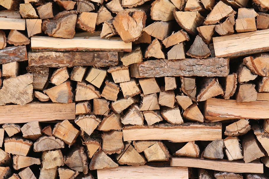 also clearly sense, firewood, wood, fuel, log, wood - material, timber, lumber industry, stack, large group of objects