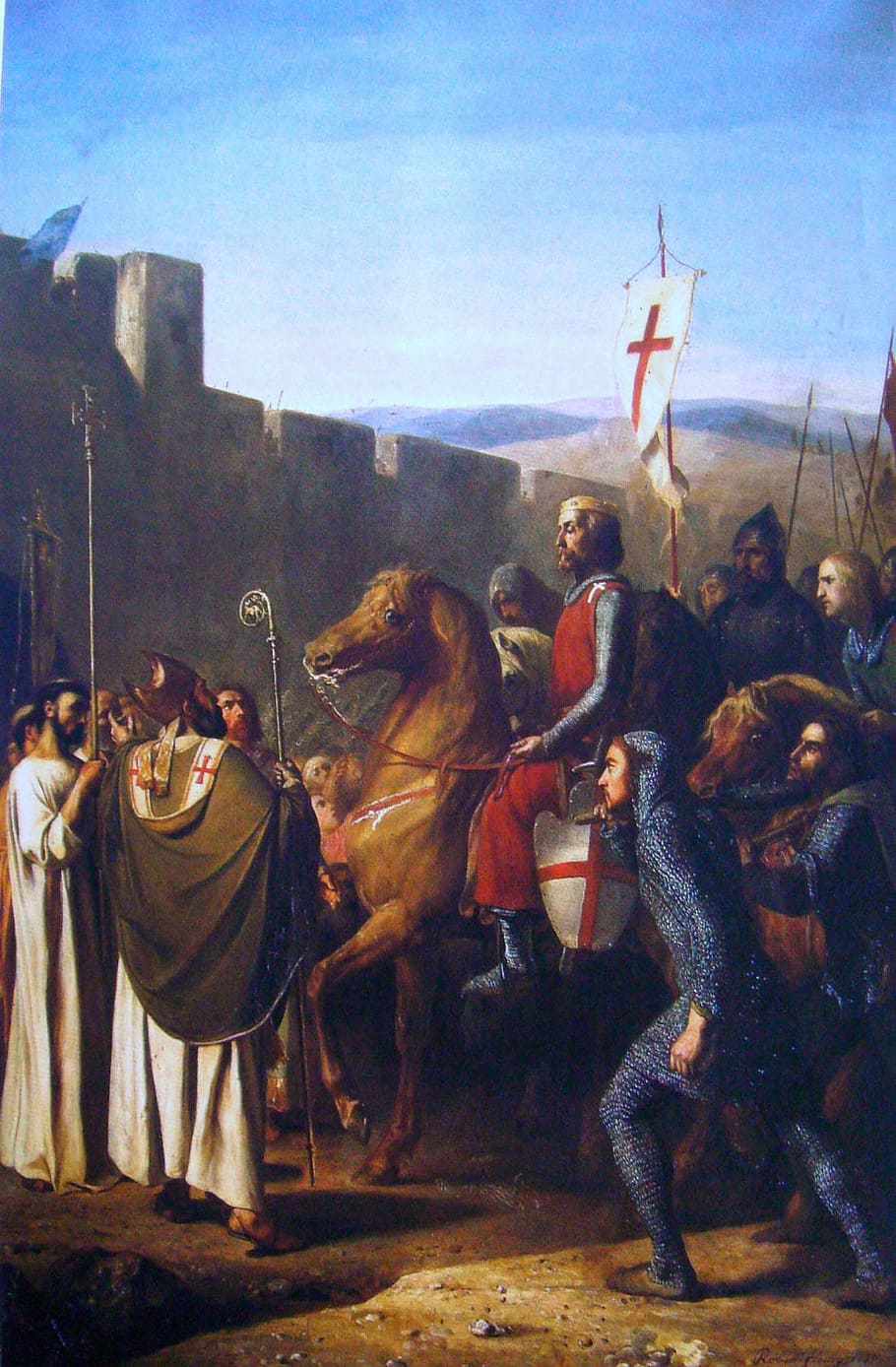 baldwin, boulogne, entering, 1098, Baldwin of Boulogne, Edessa, Crusades, army, art, painting