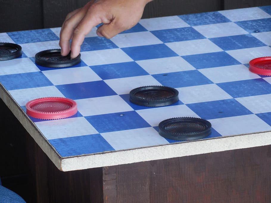 Board, Game, Checkers, Play, Strategy, board, game, fun, competition, leisure, pieces