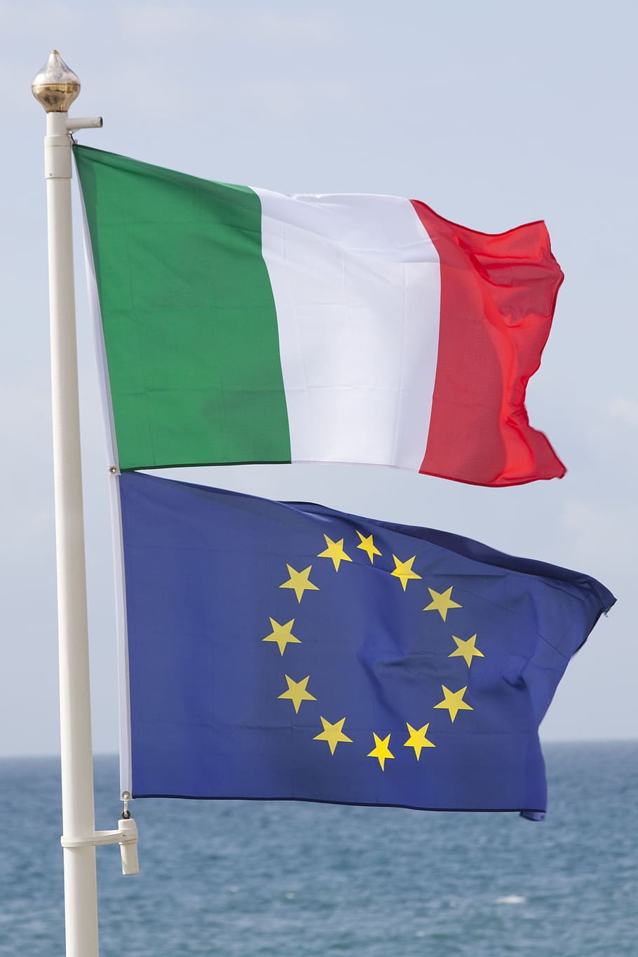 Bandera, Italia, Blanco, verde, rojo, unión europea, azul, estrella, tricolor, bandera nacional