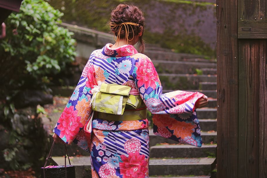 woman wearing kimono, Woman, kimono, japan, women, japanese Culture, geisha, japanese Ethnicity, kyoto City, people
