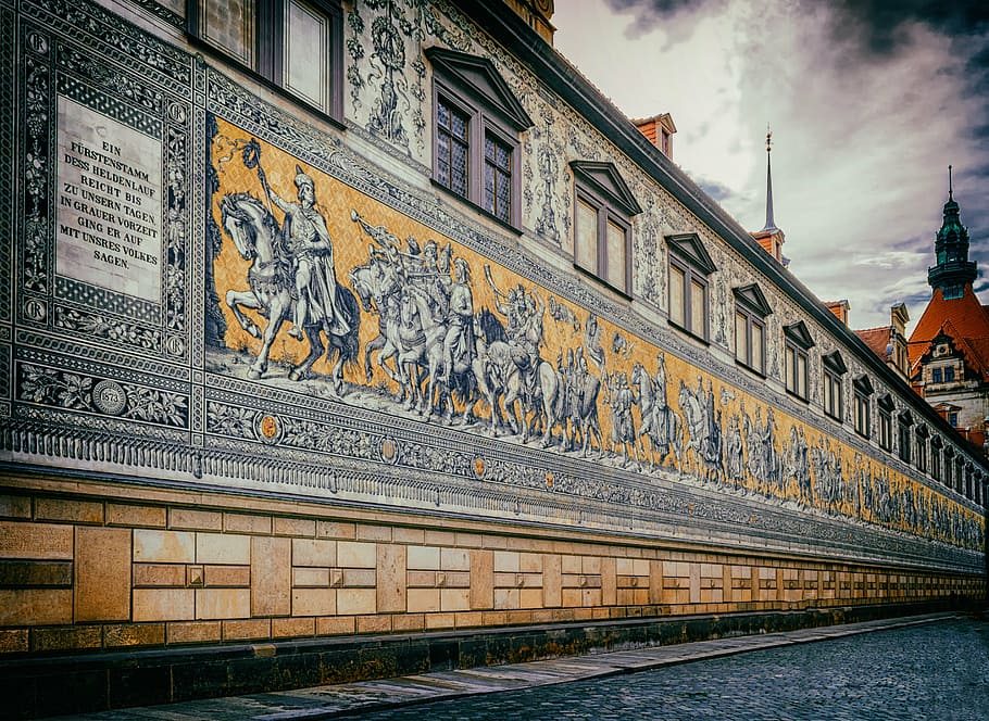 dresden, old town, princes, saxony, germany, architecture, suspect, history, historically, facade