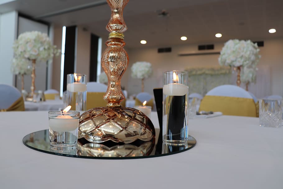 table, luxury, lamp, inside, hotel, wedding, indoors, wealth, candle, decoration