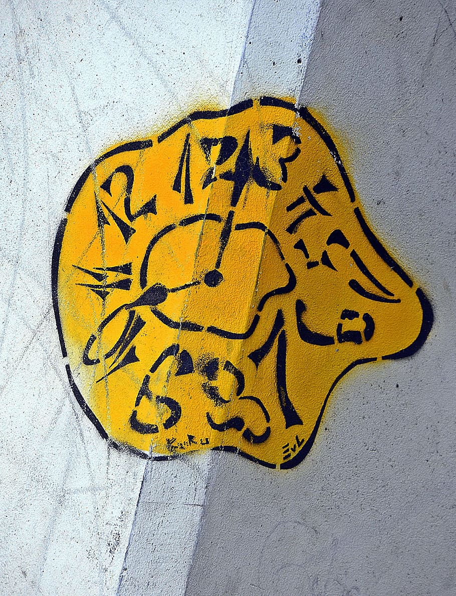 street, art, graffiti, clock, watch, wall, artistic, artwork, estonia, yellow