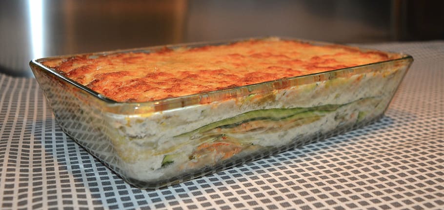 lasagna, chicory, zucchini, food and drink, food, freshness, seafood, indoors, pizza, close-up