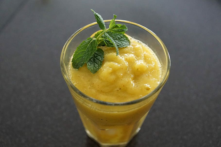 mango smoothie drink, Mango, Smoothie, drink, beverage, fruit, healthy, public domain, sweet, food