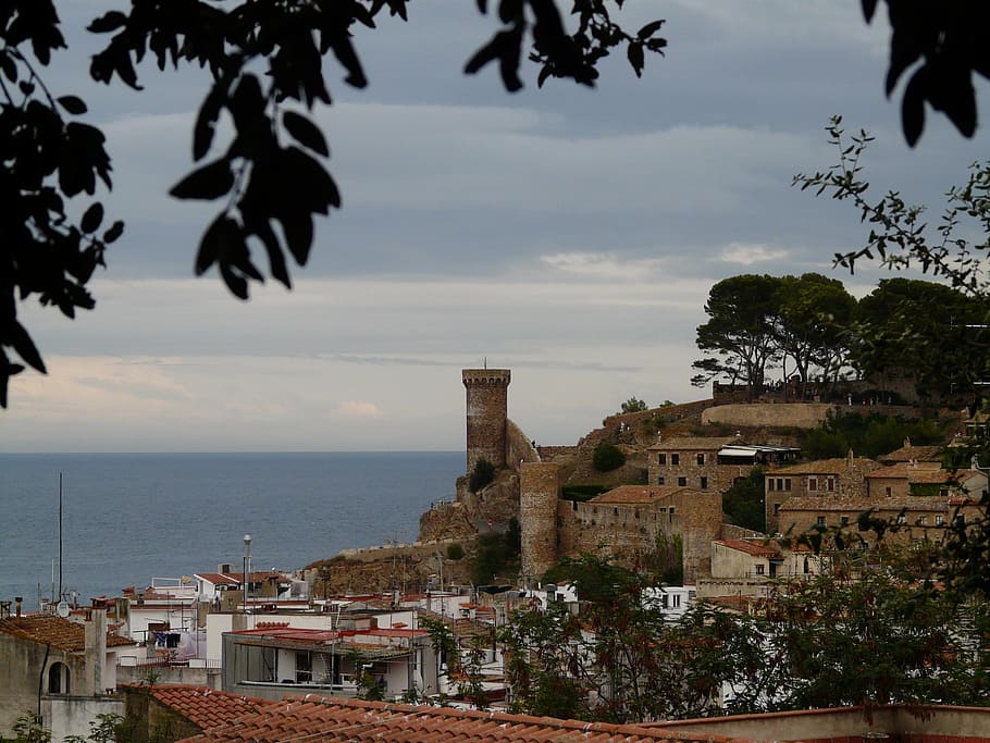 Tossa De Mar, España, postkartenmotiv, vacaciones, ciudad, castillo, pueblo pesquero, mar, italia, arquitectura