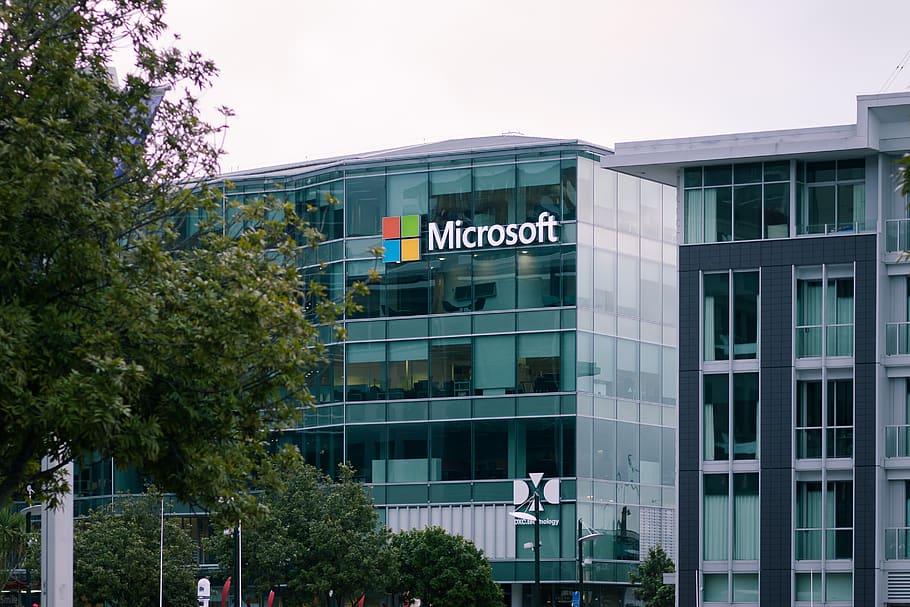 microsoft, building, company, city, modern, headquarters, architecture, wall, auckland, new zealand