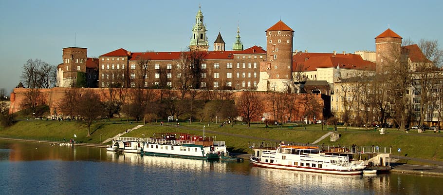 Cracovia, Wawel, Castillo, Polonia, Monumento, arquitectura, museo, paseo marítimo, exterior del edificio, reflexión