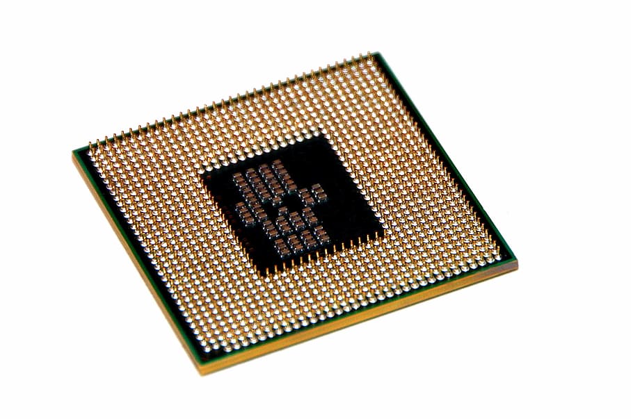 зеленый микропроцессор, Core i7, ЦП, Intel, мобильный, процессор, редакционные, технологии, вырезать, Студийный снимок