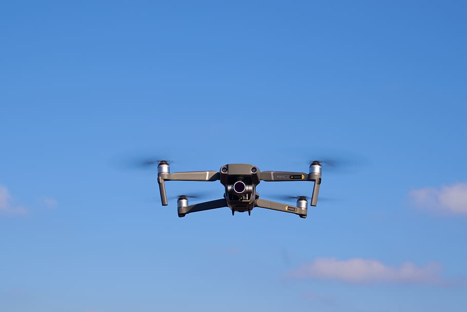 drone, dji, djimavic2zoom, quadrocopter, camera, sky, drones, flying, landscape, nature