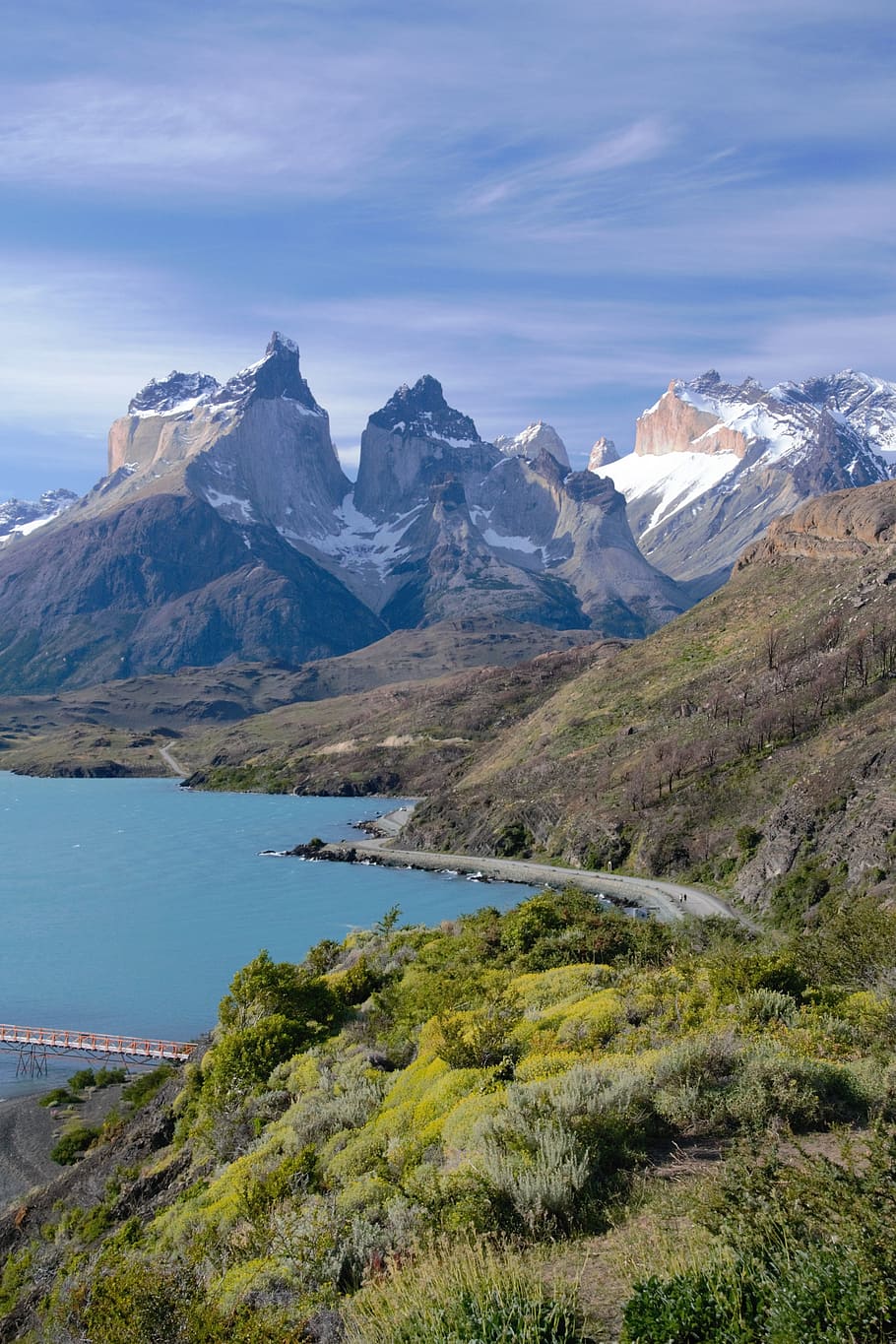Patagonia, Chile, Torres del Paine, parque nacional, lago, montañas, cordilleras, paisajes, desierto, paisaje
