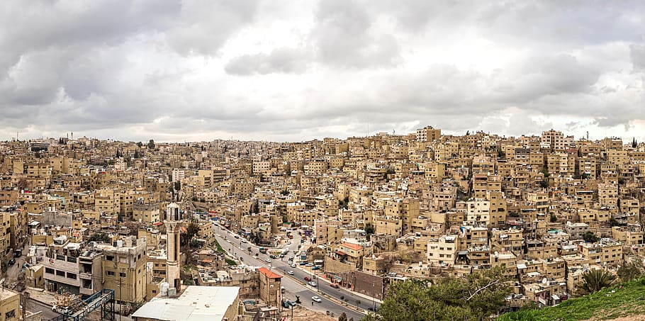 amman, jordan, the capital of the country, old, architecture, city, holiday, islamic, sky, sadness