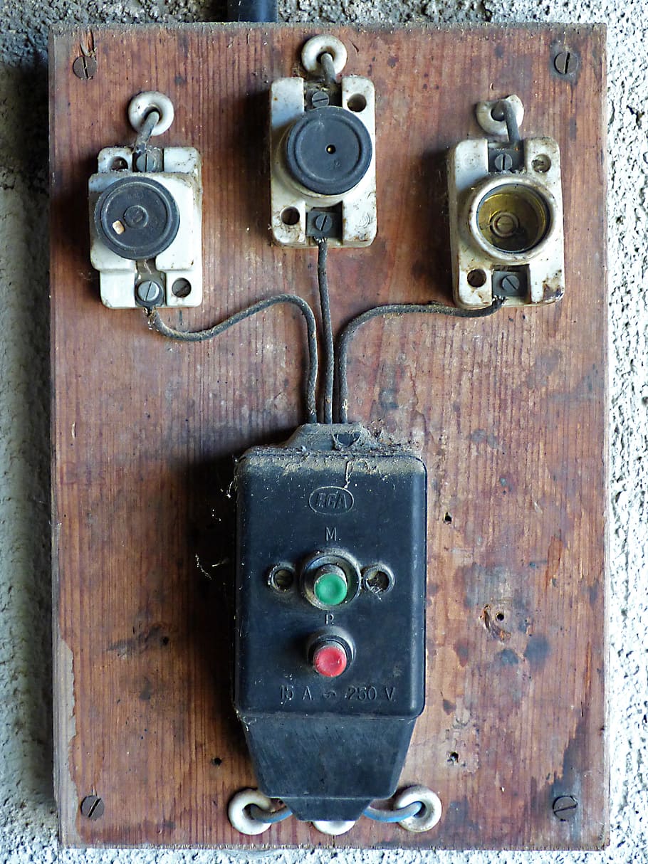 Electrical, Box, Differential, Sinkers, electrical box, electricity, vintage, old, lock, old-fashioned