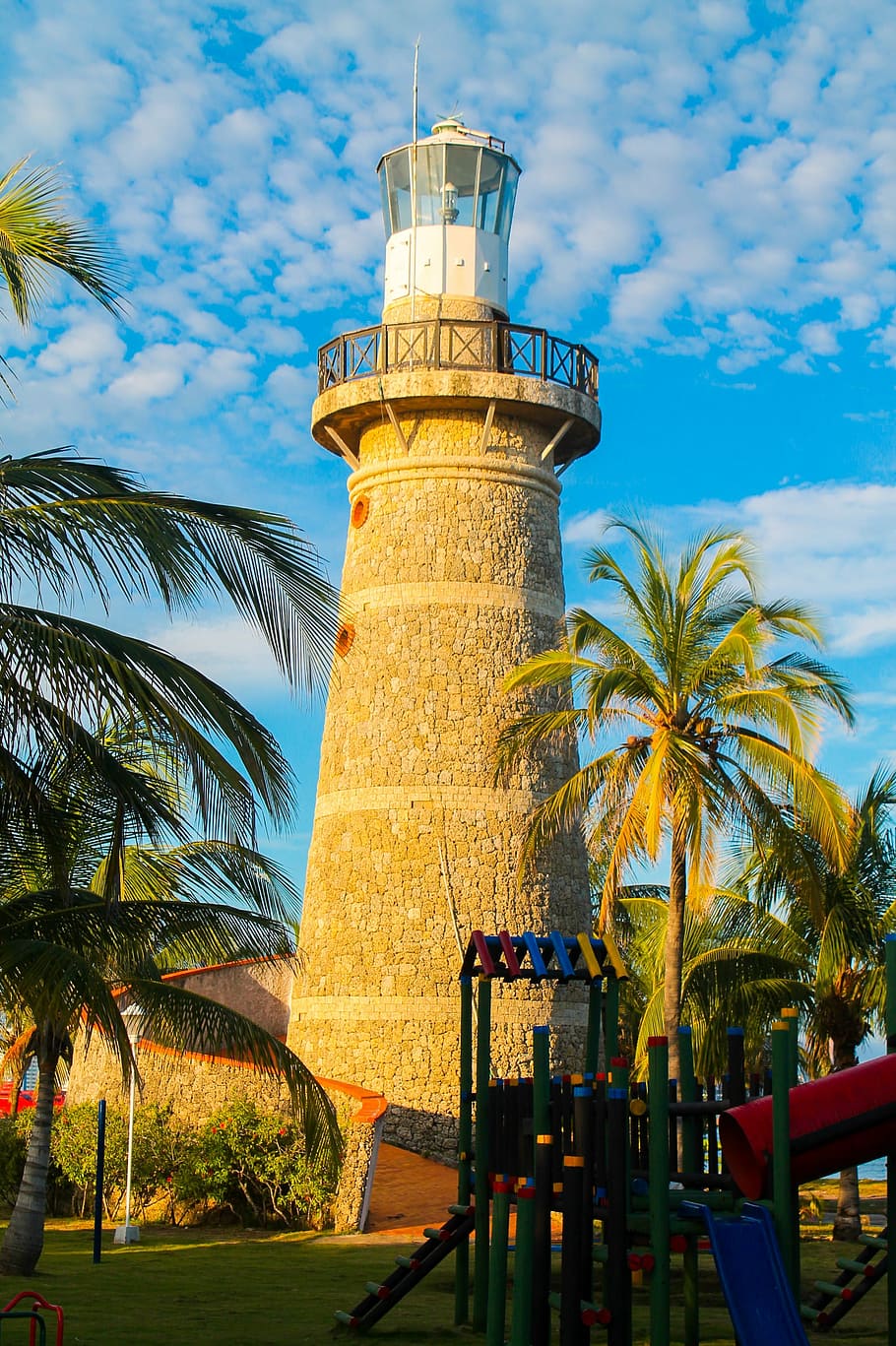 Lighthouse, Cartagena, Travel, City, tower, blue, coast, sky, ocean, mar