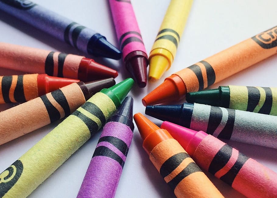 assorted crayons, crayons, drawing, school, education, creative, child, artwork, multi colored, art and craft