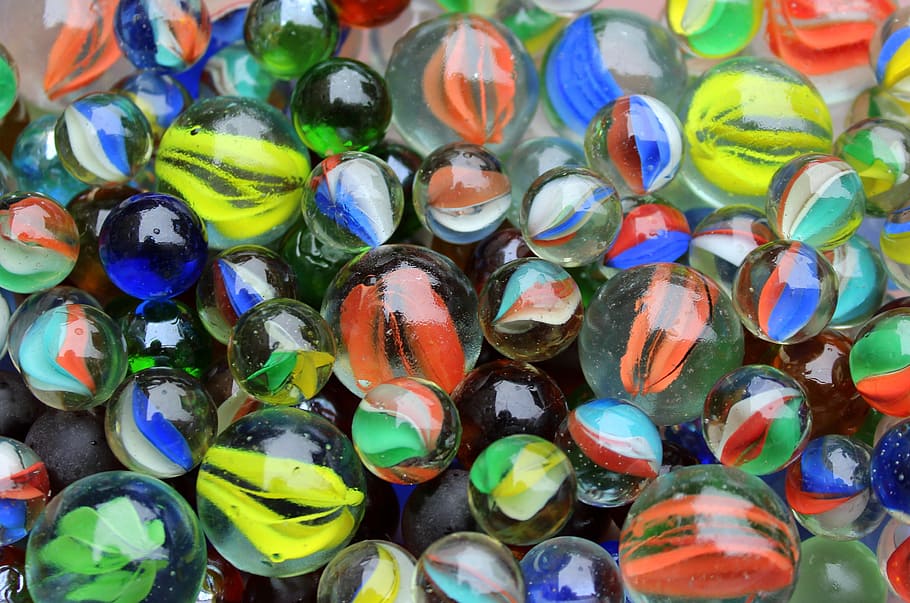 assorted-color toy marble lot, marble, glass ball, glass, color, alive, creativity, the background, texture, ornament