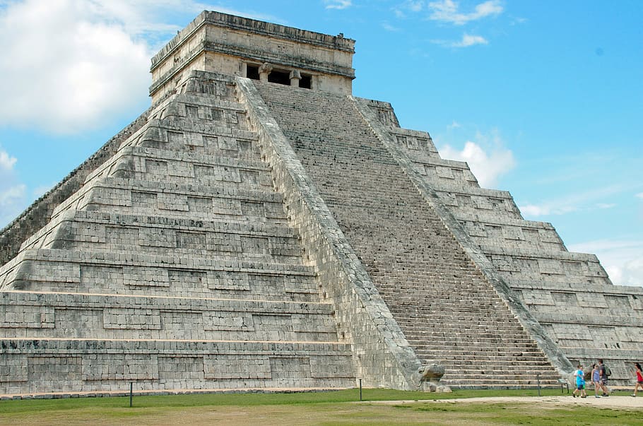 mexico, pyramid, maya, castillo, ruins, chichen Itza, mayan, yucatan, kukulkan Pyramid, architecture