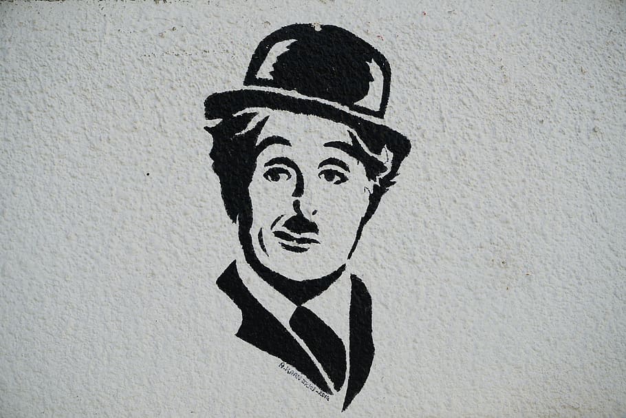 Charlie Chaplin, película, comedia, pantomima, silencio, cine, comediante, el famoso, viejo, sombrero