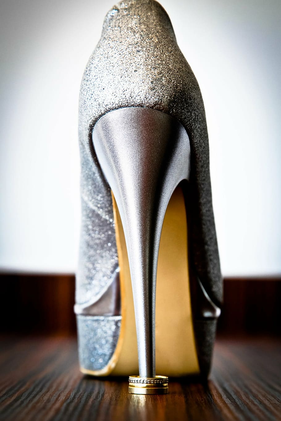 women, grey, black, standing, mason, shoes, wedding, detail, high heels, indoors