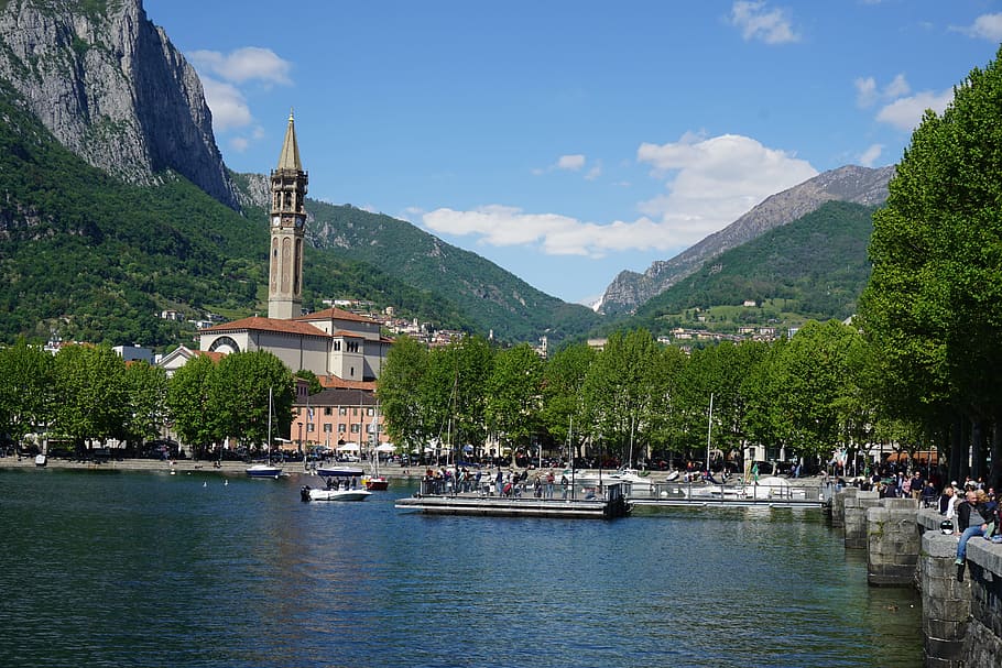 Lecco, Como, Italy, Landscape, como, italy, water, mountain, architecture, day, travel destinations