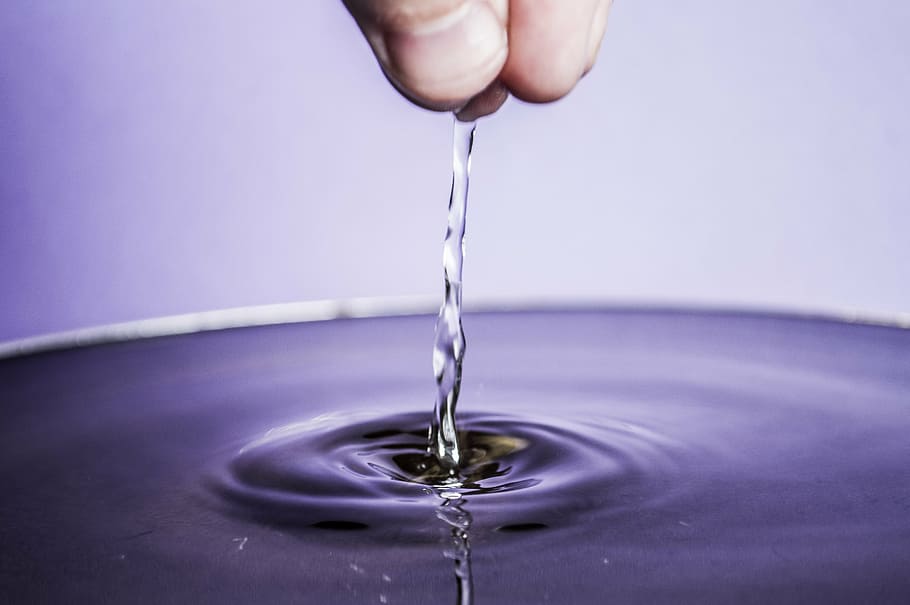 water, water drop, silver, liquid, reflection, ripple, cool, droplet, shiny, purple