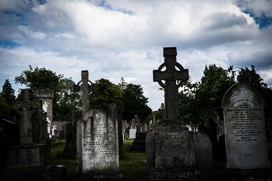 glasnevin, dublin, ireland, cemetery, cross, celtic, funeral, mourning, a place to rest, tombstone