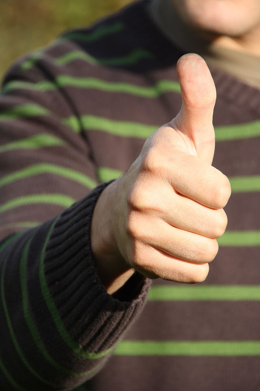 person, showing, approve, sign, thumbs up, prima, human hand, one person, hand, real people