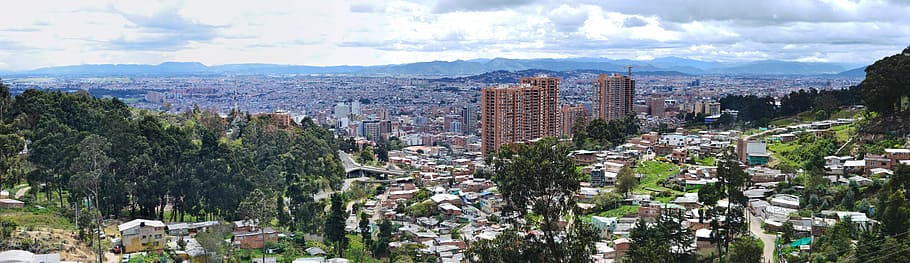 aerial, city buildings, day time, Bogotá, Bogota, View, urban landscape, mountain, landscape, city