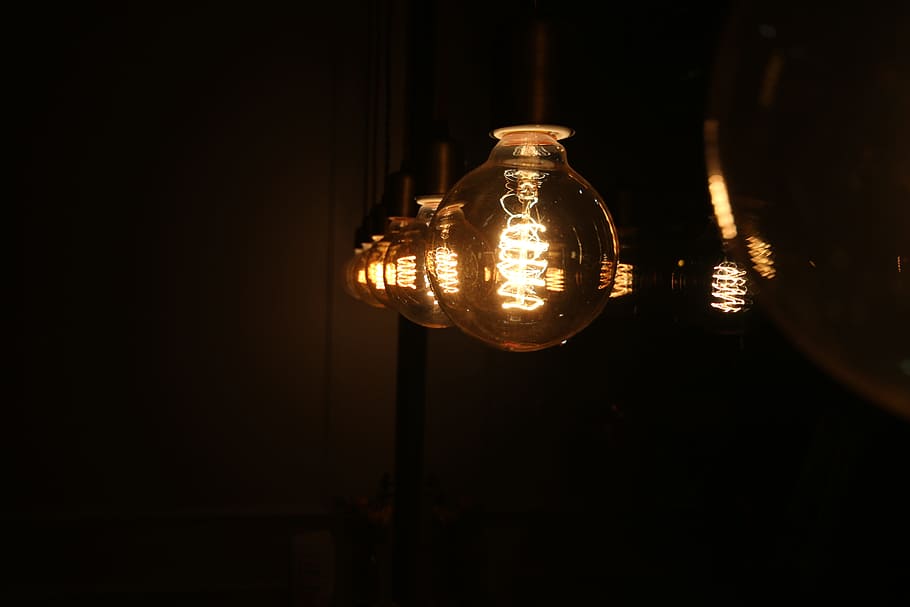 lighted, light bulbs, nighttime, night-time, night view, electric Lamp, lighting Equipment, illuminated, light Bulb, decoration