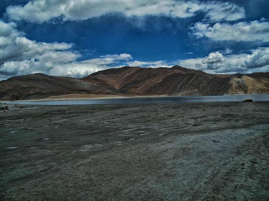 Danau Pangong, Leh, Ladhak, Ladakh, Jammu, kashmir, india, pegunungan, gunung, danau