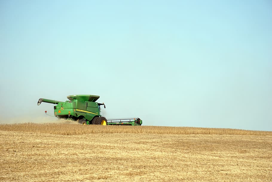 usa, nebraska, midwest, america, agriculture, combine, combine harvester, land vehicle, field, agricultural machinery