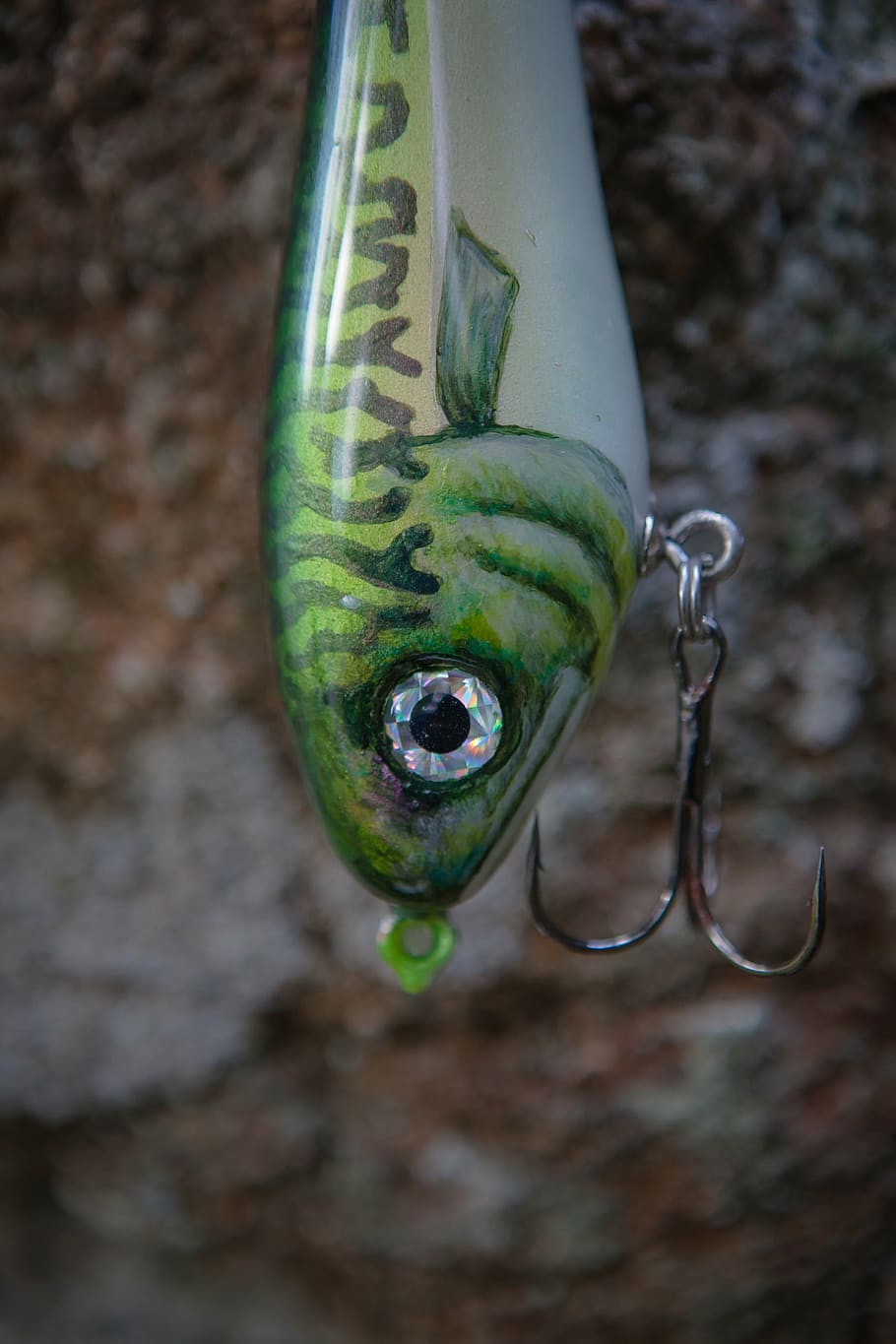 fishing, bait, pike, jerkbait, wobbler, mackerel, fishing lures, fishing Hook, close-up, green color