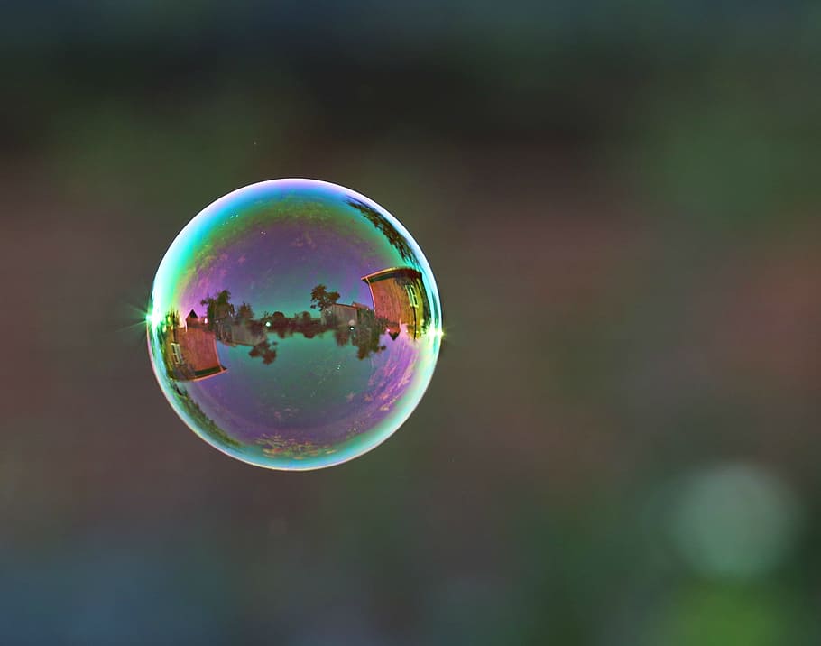 selective-focus photography, bubble, ball, fly, reflection, air, romance, relationship, scam, emotions