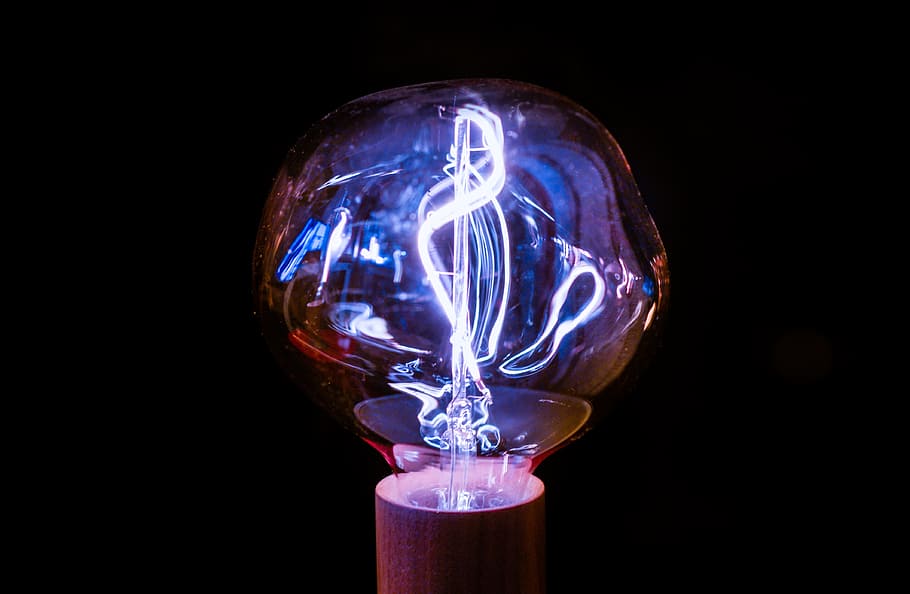 ball-shaped, illuminated, light, dark, bright, energy, electricity, science, bulb, power
