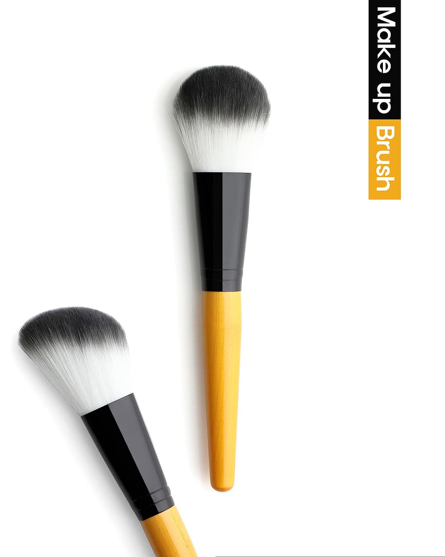 brush, makeup, cosmetic tools, sol, white background, studio shot, make-up brush, close-up, indoors, make-up