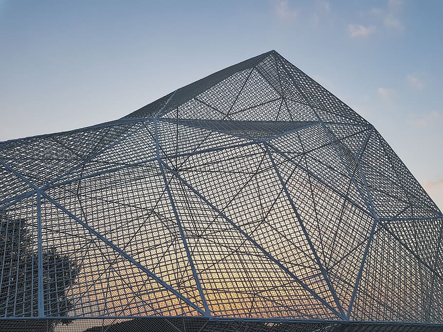 sou, structure, art site, installation, sunset, outdoors, sky, built structure, architecture, low angle view