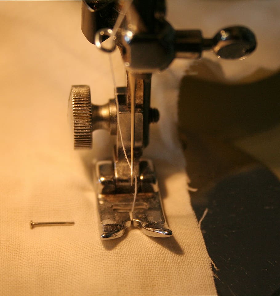 needle, stitch, sewing-machine, sewing machine, thread, needlework, sewing, tailor, craft, textile