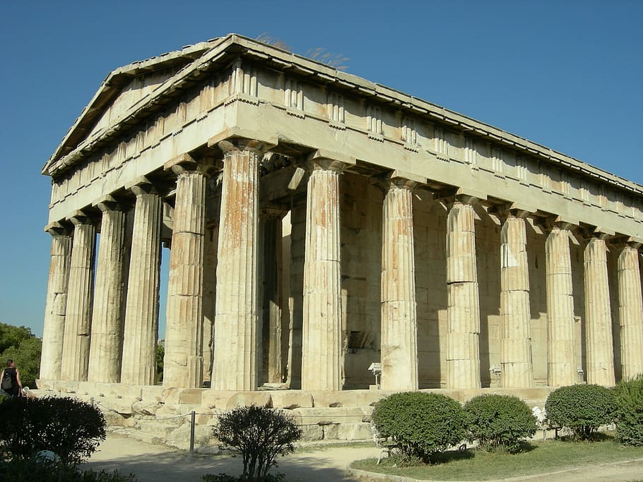 Kuil, Yunani, Pantheon, kolom arsitektur, arsitektur, sejarah, tujuan perjalanan, perjalanan, struktur yang dibangun, tanaman