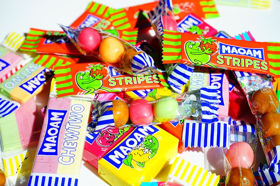 Chewy, Candy, Sweetness, Sugar, maoam, chewy candy, gula-gula, warna, warna-warni, permen penghisap