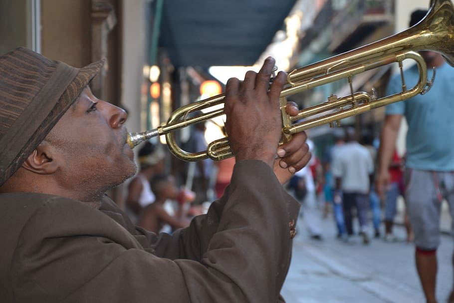 ミュージシャン, キューバ, ミュージカル, 人々, パフォーマー, 音楽, 都市, 金管楽器, 一人, 男性
