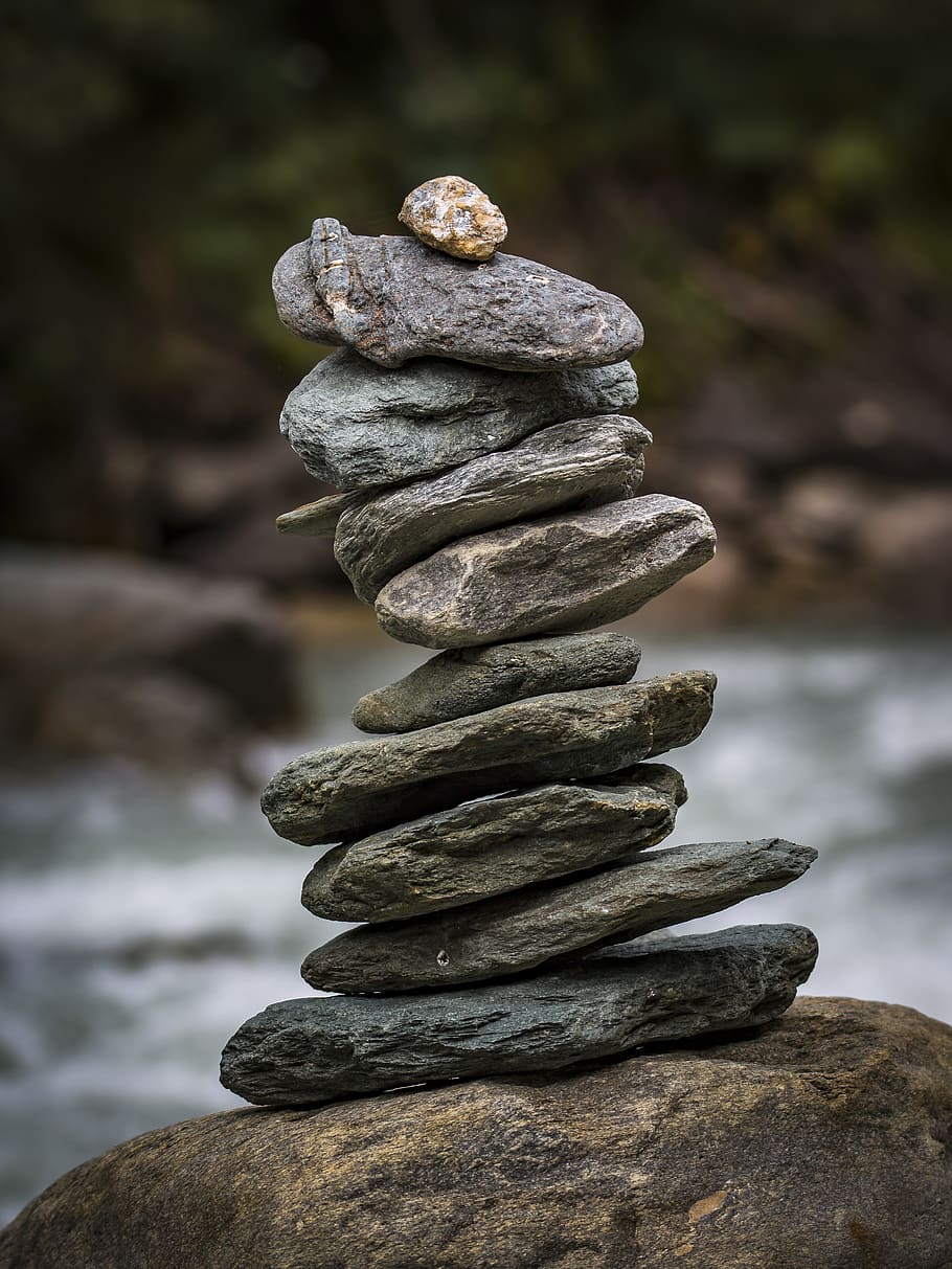 torre de piedra, equilibrio, meditación, piedras, relajación, zen, descanso, torre, meditar, paciencia