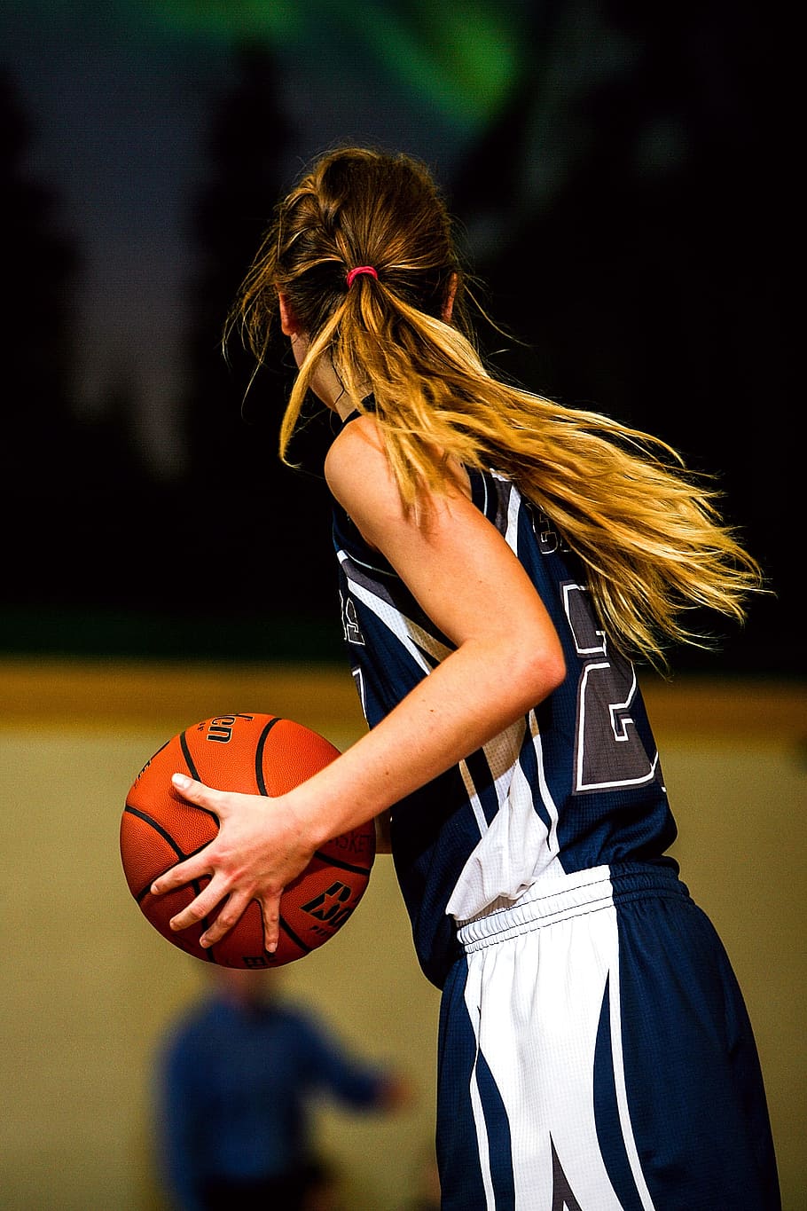 woman holding basketball, basketball, player, girls basketball, girl, ball, sport, game, athlete, competition