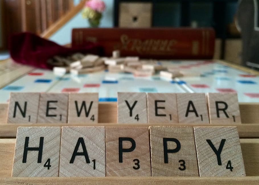 seletivo, fotografia de foco, novo, ano, feliz, foco seletivo, fotografia, ano novo, celebração, 2015