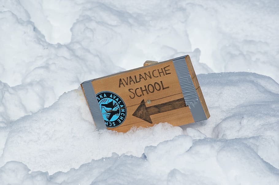 avalanche, snow, sign, danger, ski, winter, mountain, extreme, text, communication